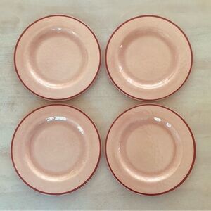 4 Threshold 10.5” Pink Melamine Dinner Plates